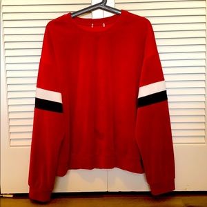 Red Chenille Sweatshirt